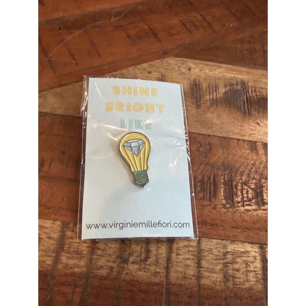 Virginie Millefiori Shine Bright Like a Diamond Enamel Designer Lapel Pin